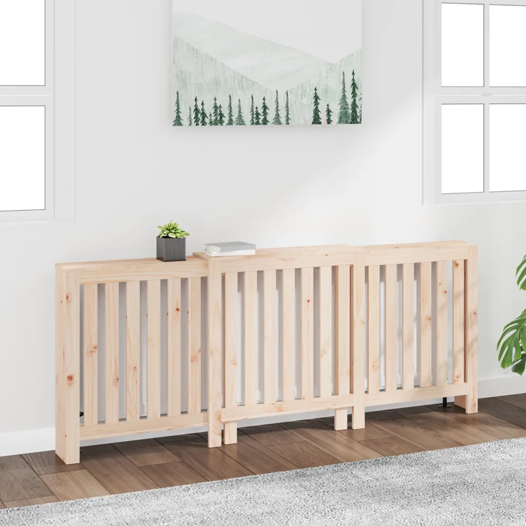 Petrashop Kryt na radiátor210x21x85 cm masivní borové dřevo Hnědá 822586