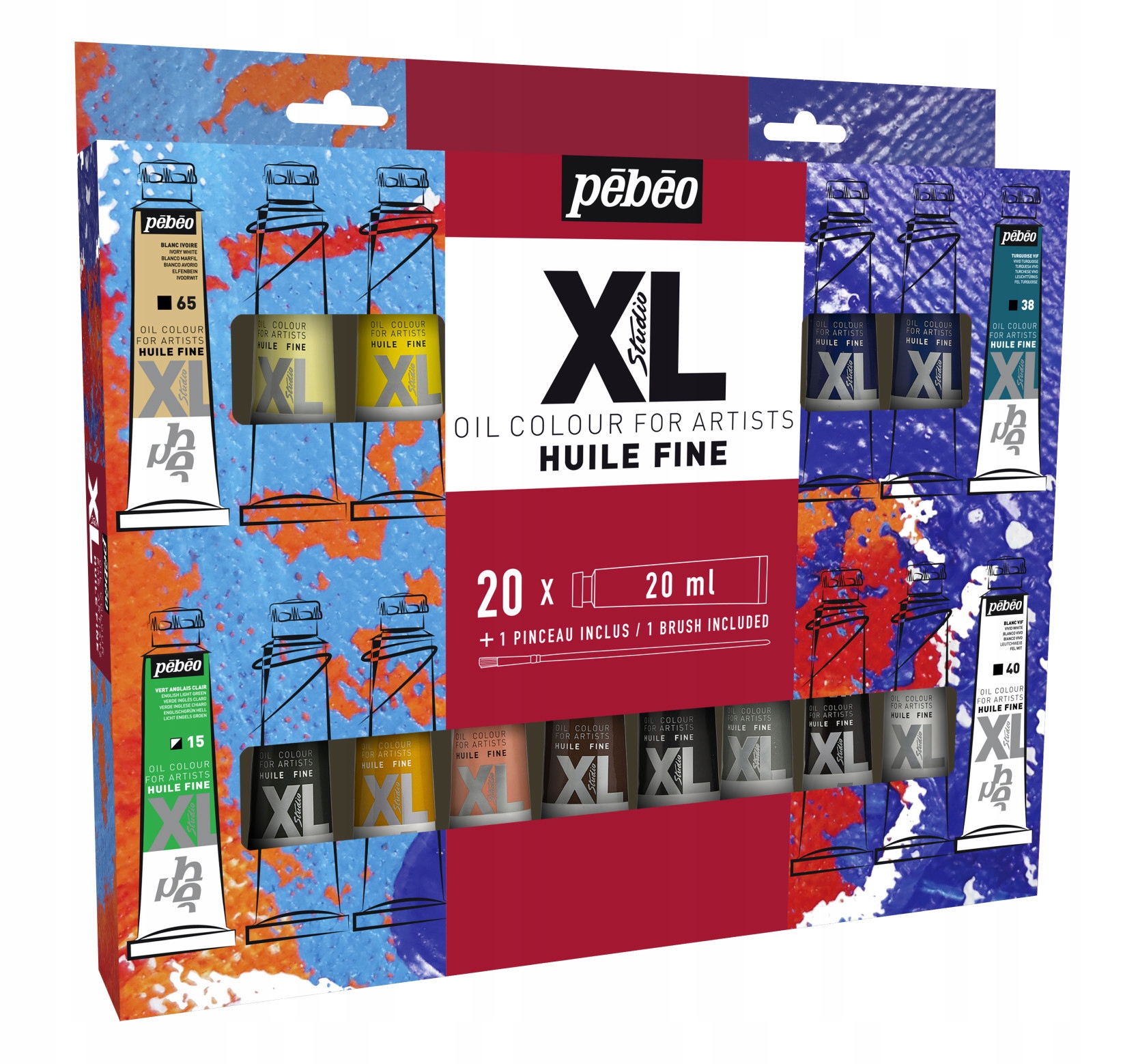 Sada olejových barev Studio XL Pébéo 20 barev x 20 ml