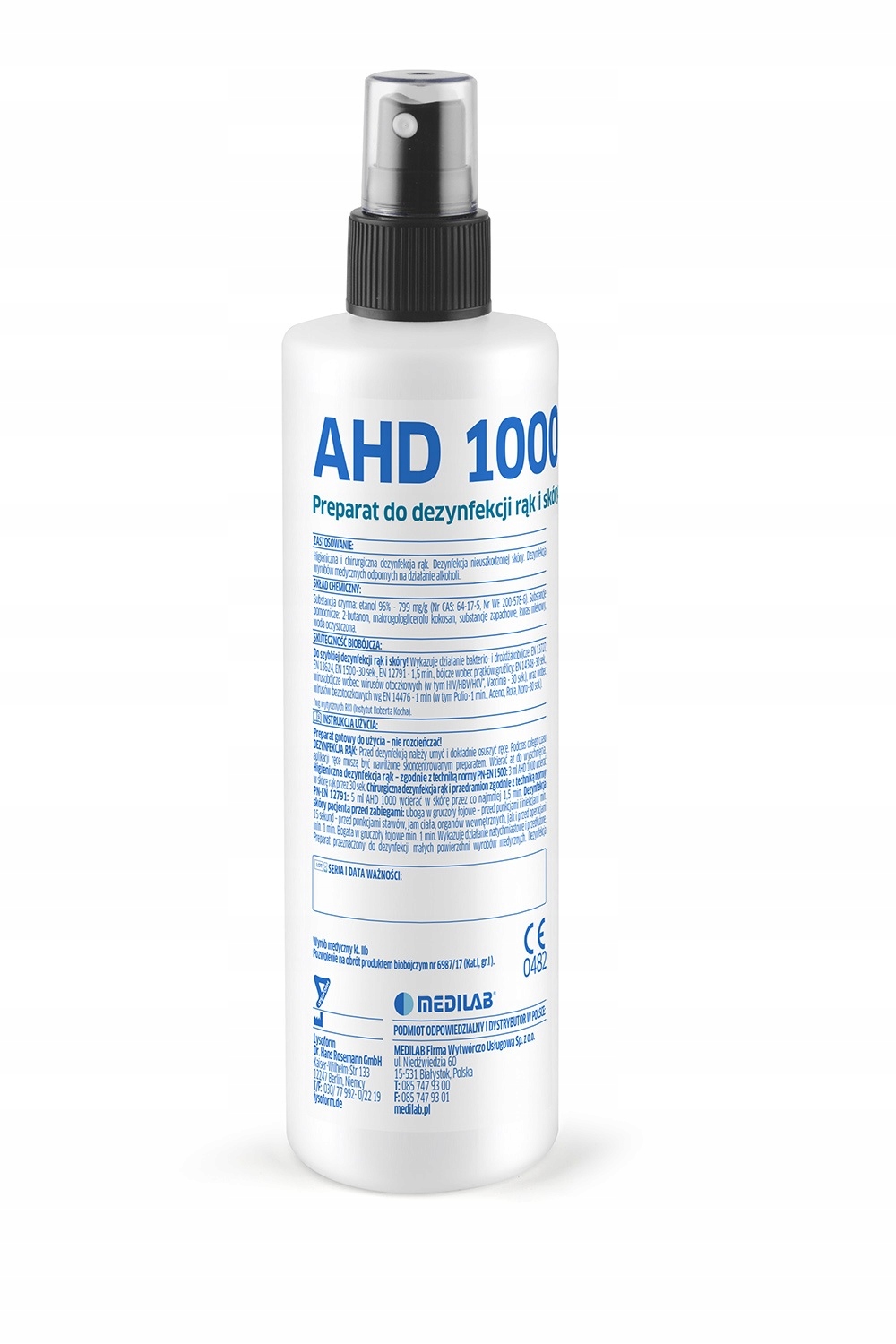 

Ahd 1000 Dezynfekcja rąk skóry i powierzchni 250ml