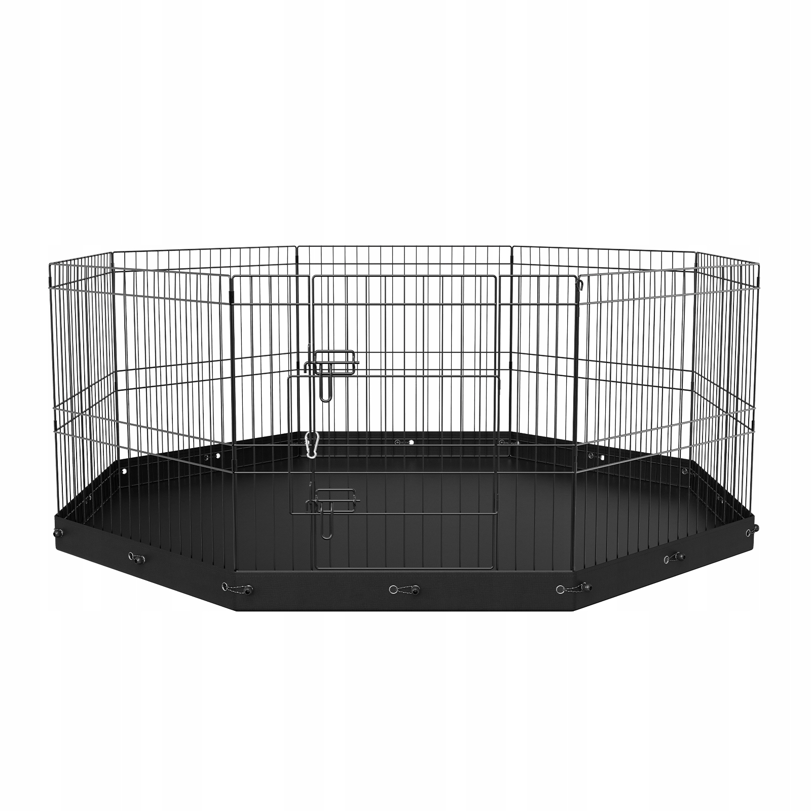 SucceBuy Skládací Kovová Oplocení pro Psy, 8 Panelů, Výška 61 cm