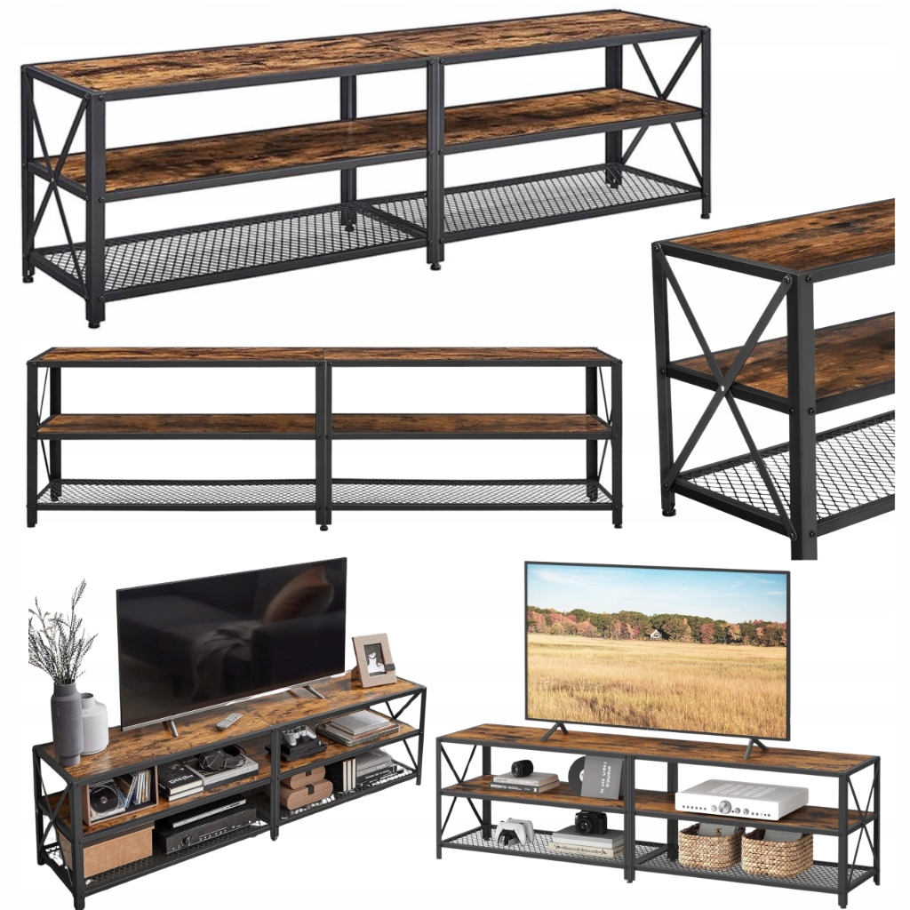 Stolík Stojan Veľký pod televízor Konzoly Rtv skrinka do obývačky 178 cm Loft