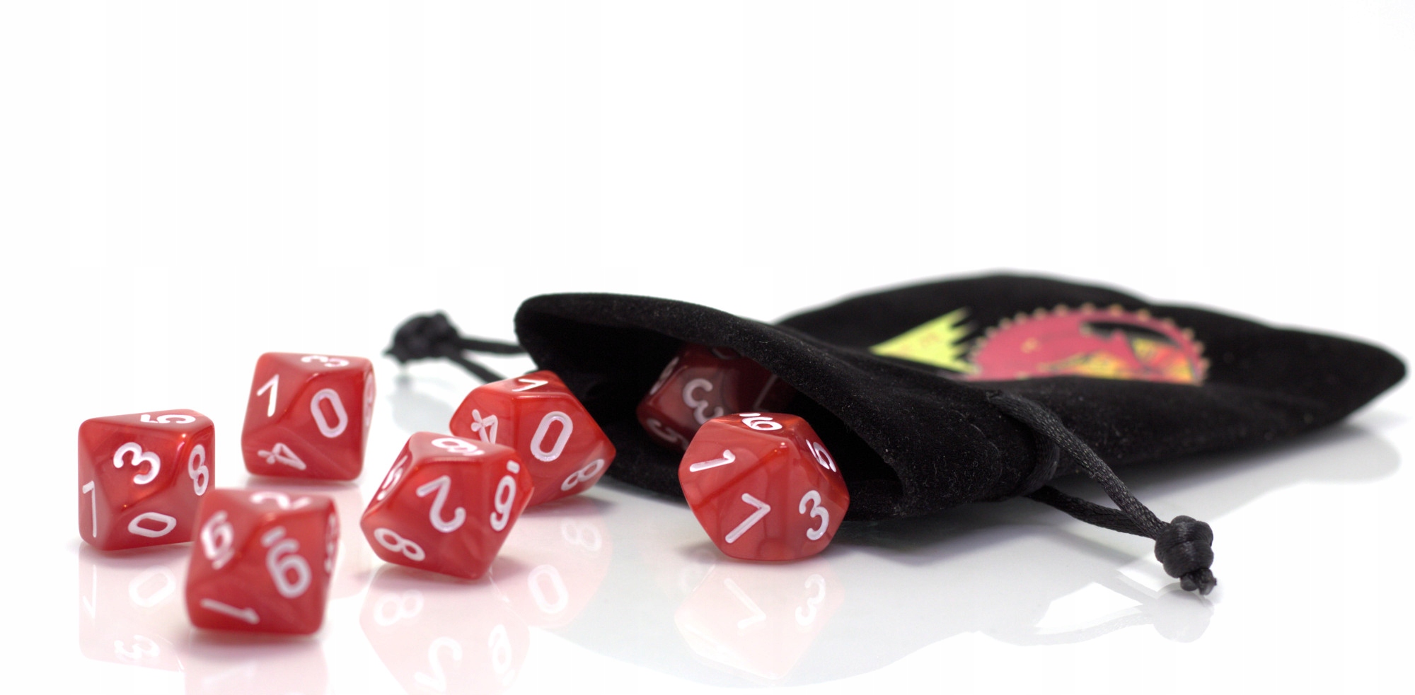 ZESTAW 25 KOSTEK K10 RPG KOŚĆ DZIESIĘCIOŚCIENNA Z PIEKIEŁ 0-9 Producent RGFK