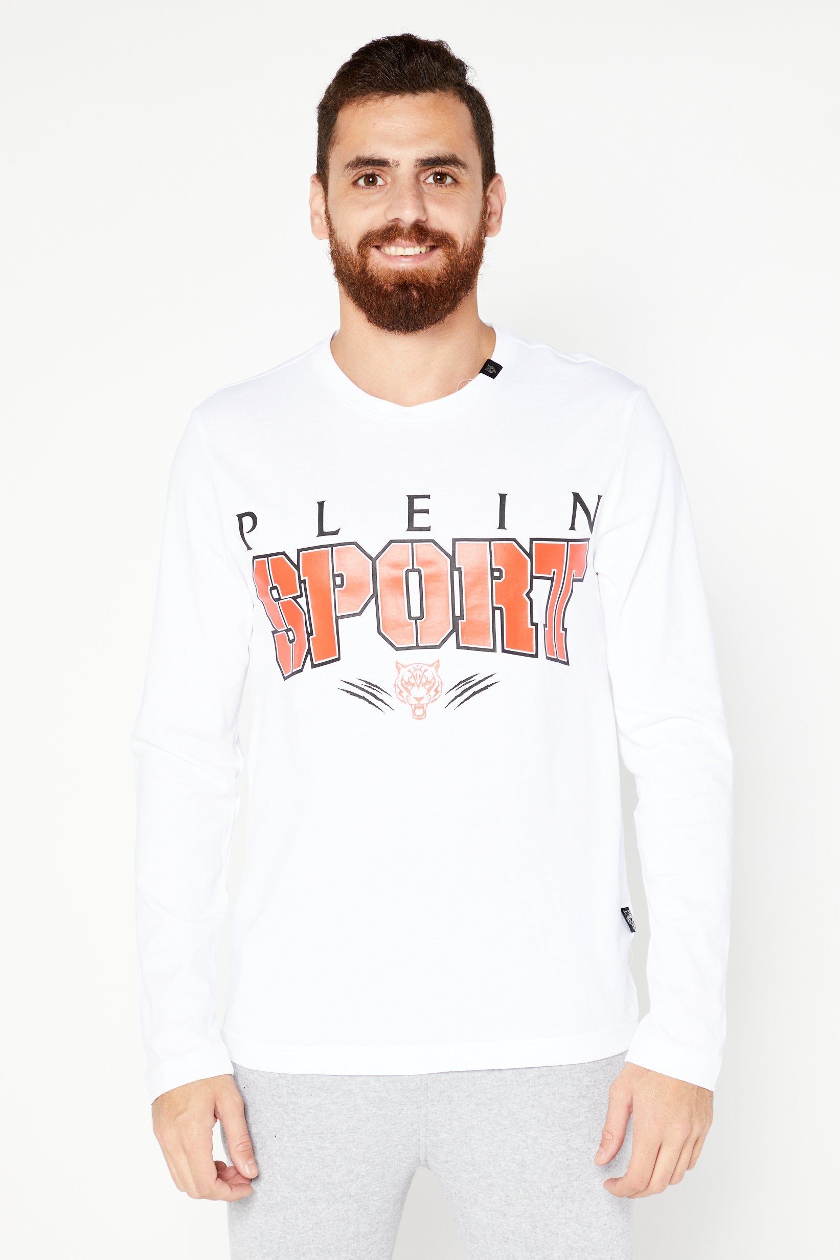 Plein Sport Bílá Tričko S Dlouhým Rukávem A Potiskem (M)