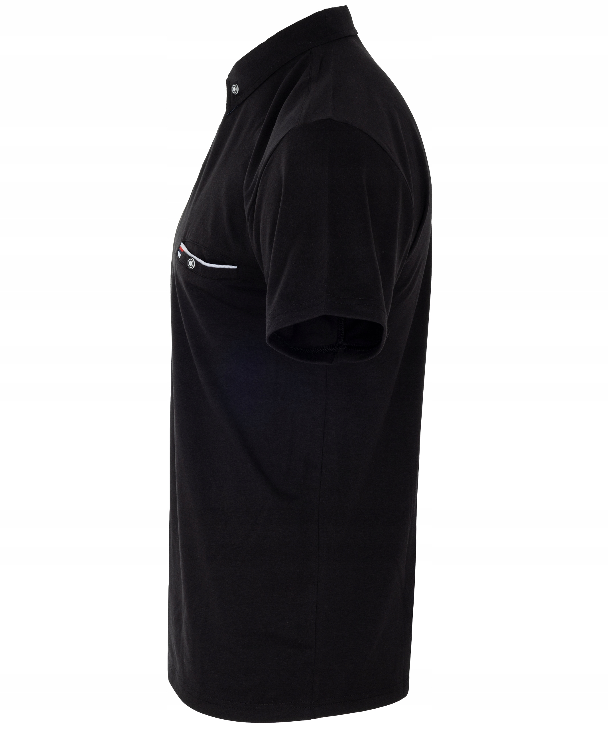 KOSZULKA męska POLO CZARNA z kieszonką rozmiar XXL Wzór dominujący bez wzoru