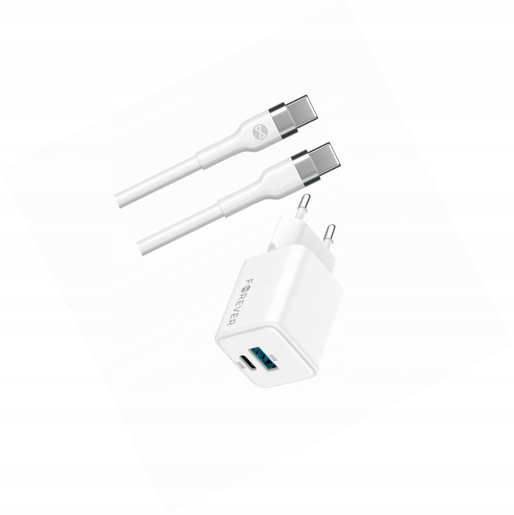 Szybka ładowarka GaN 30W 2 wejścia Usb i Usb-c z kablem do Oppo Reno 8 Pro