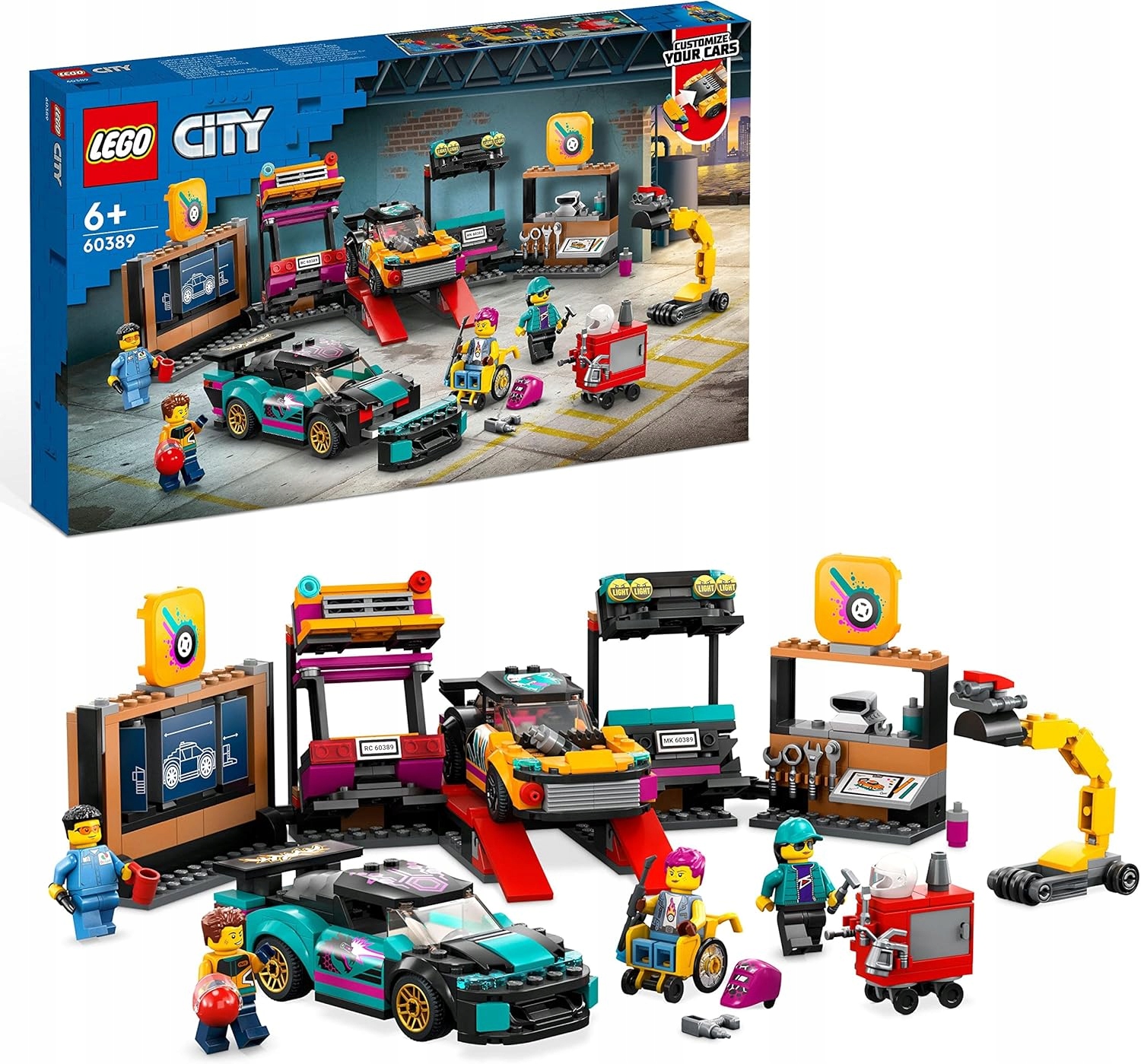 Lego City 60389 Workshop tuningu automobilů