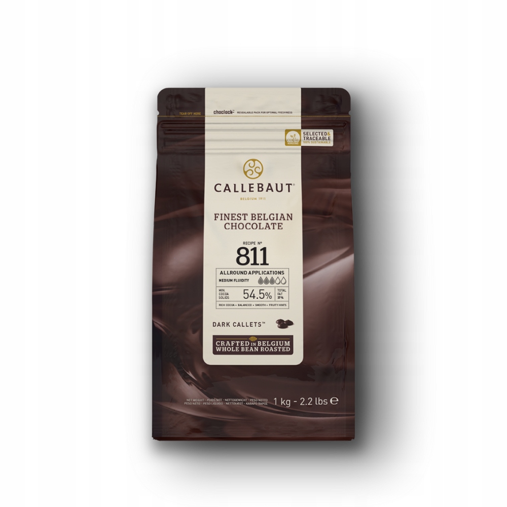 Levně Callebaut 811 – Kultovní belgická tmavá Čokoláda 1 kg