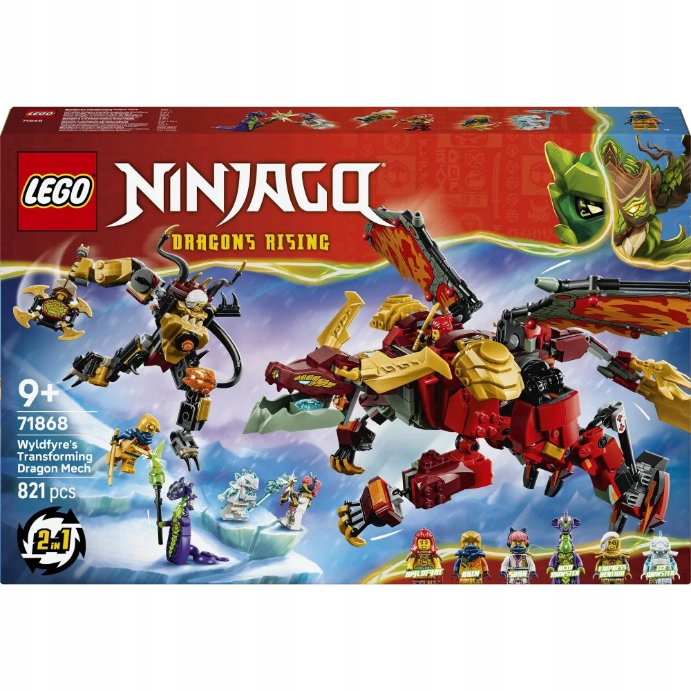 Lego Ninjago Transformující se dračí mech Wyldfyre 71868