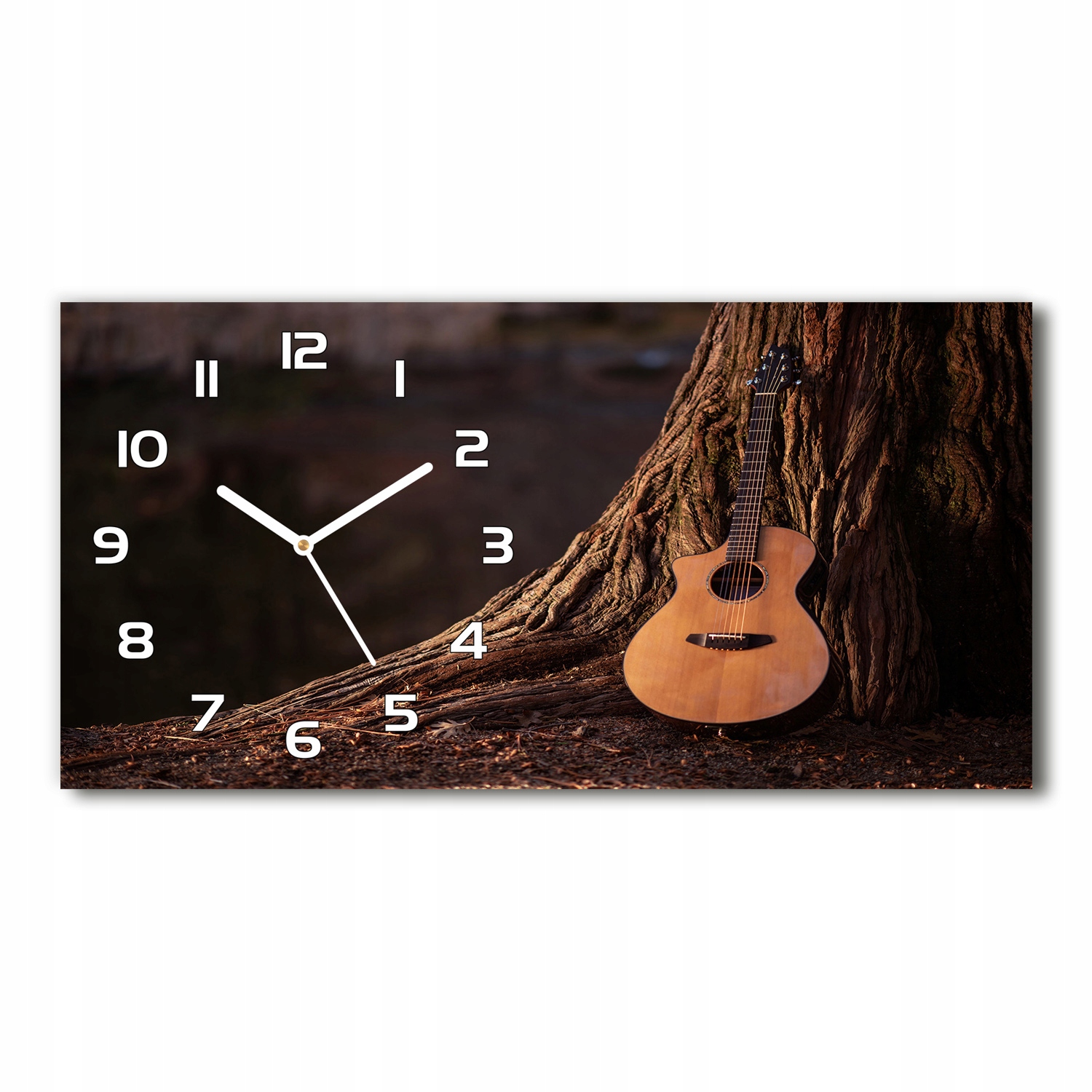 

Zegar ścienny szklany Gitara akustyczna 60x30 cm