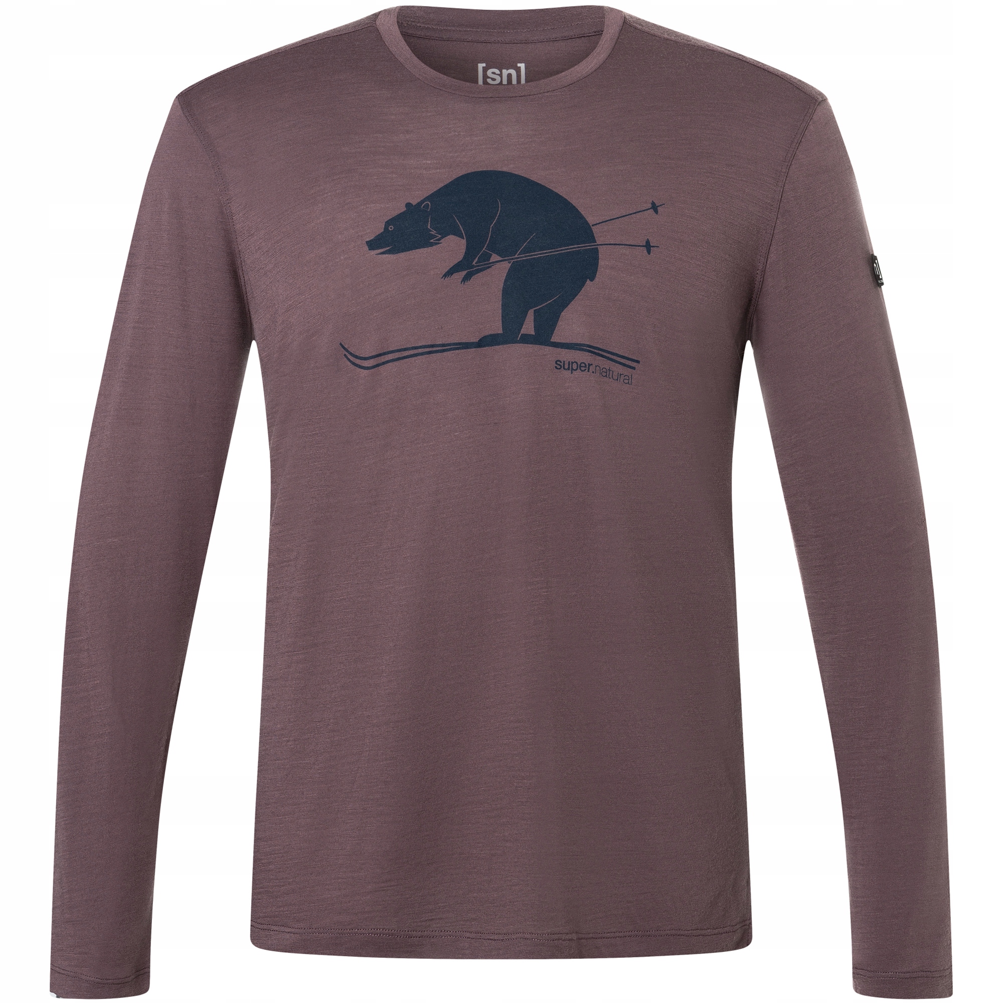 Koszulka męska longsleeve Super.natural M Ski Karl Ls fioletowa r. L
