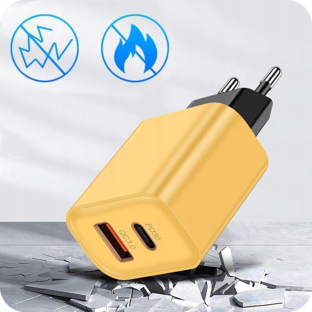 SZYBKA ŁADOWARKA SIECIOWA USB TYPE-C GaN 45W QC 3.0 PD do TELEFONU LAPTOPA Prąd wyjściowy 4500 mA