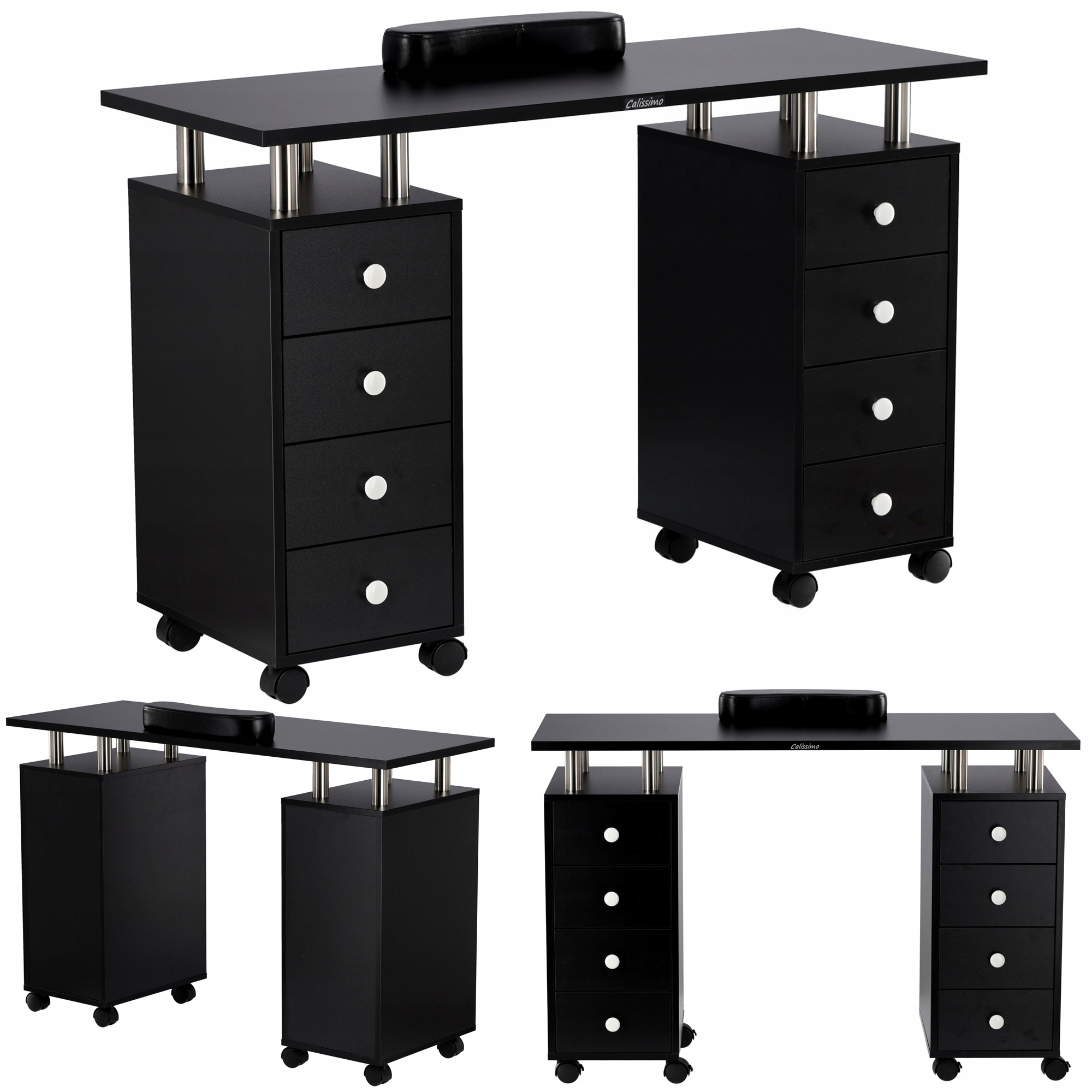 Kosmetický stolek na manikúru, černý