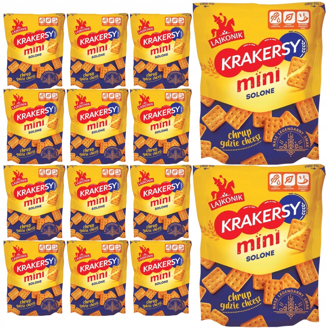 Levně Lajkonik Mini slané Krekry 100 g x 14 kusů