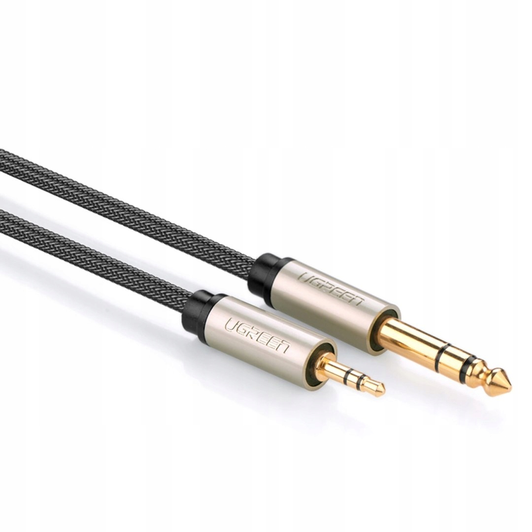 Kabel Ugreen AV127 10625 audio Trs mini jack 3,5mm jack 6,35mm 1m szary