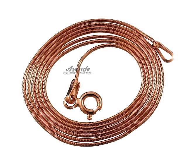 Řetízek Růžové Zlato Stříbro 60CM 24K Pozlacený