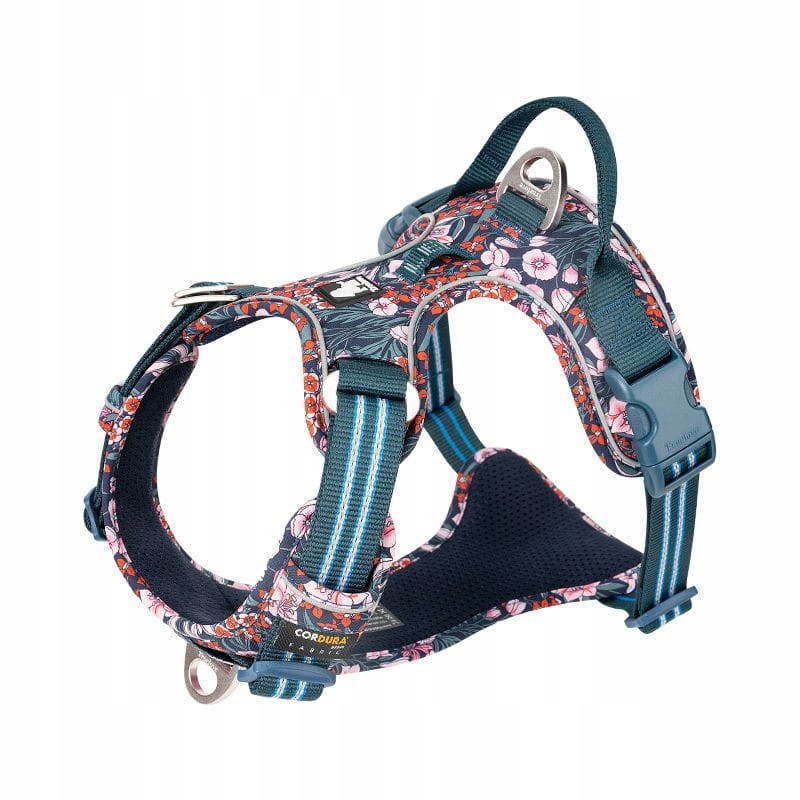 Levně Postroj pro psa TrueLove Blossom Premium modro-červený velikost: M