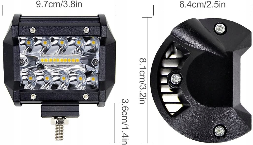 Lampa Robocza 60W Halogen LED Szperacz CRE 12V 24V Moc 60 W