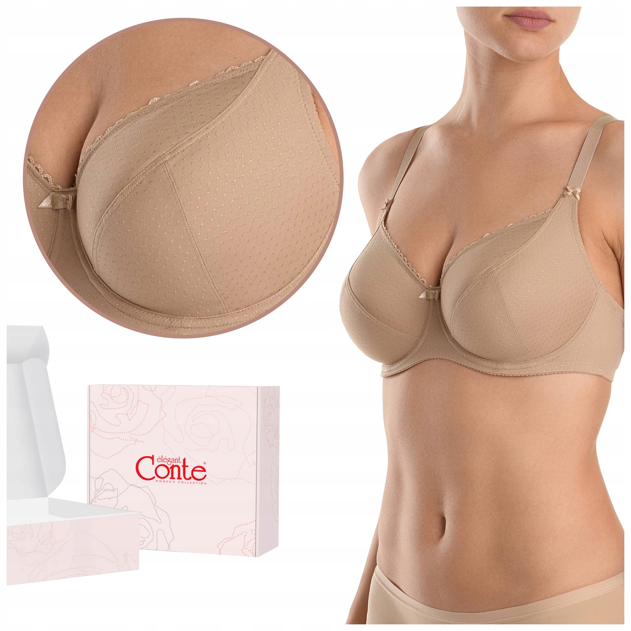 Biustonosz Miękki podtrzymujący korygujący Soft Conte RB6022 beżowy 90I