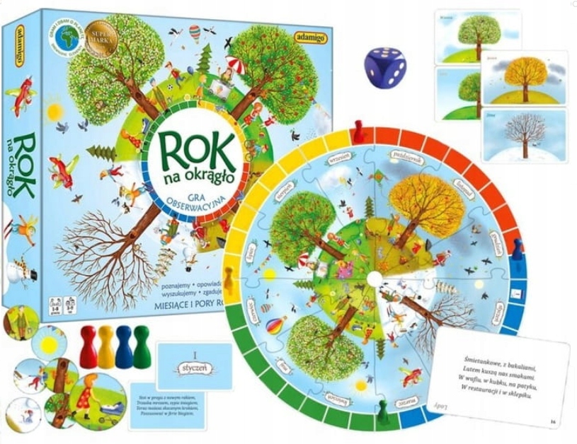 Edukacyjna Zabawka Dziecięca Gra Zabawka Na 4 Lata Rok na Okrągło Pory Roku