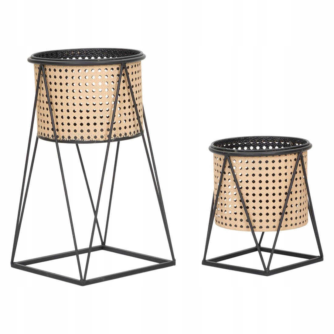 Praktické kovové kryty na stojanoch, viedenská pletenina, 2 ks