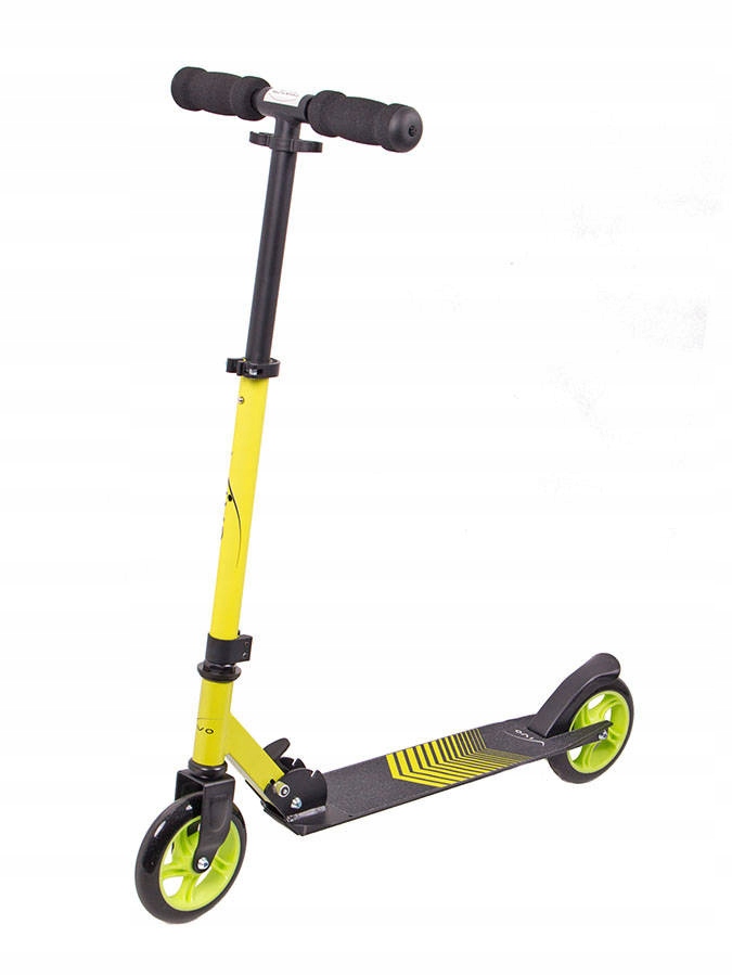 Hulajnoga dziecięca Składana z hamulcem Amortyzacja Żółto czarna Koła 145mm