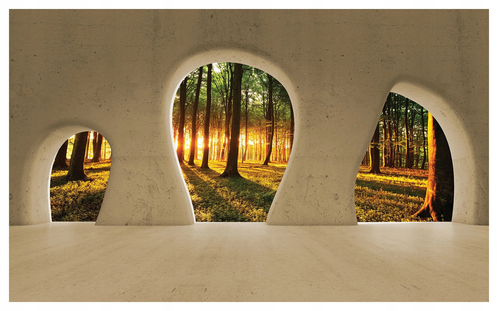 Fototapeta Oblouky v lese moderní design 312x219 do obývacího pokoje ložnice lepidlo