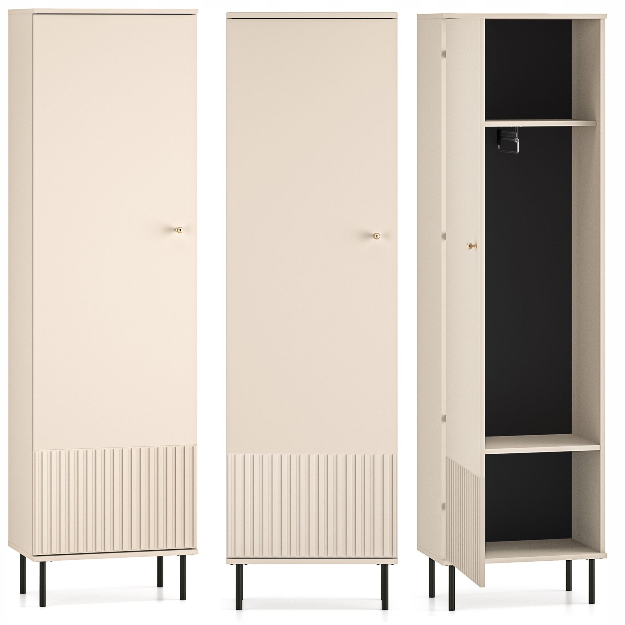 Skříň Jednodveřová Šatní Skříň S Rýhováním 55X190X34 Droma Konsimo