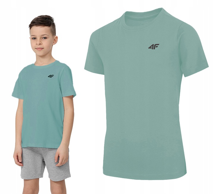 

4F T-shirt Chłopięcy JTSM001 mięta - 158