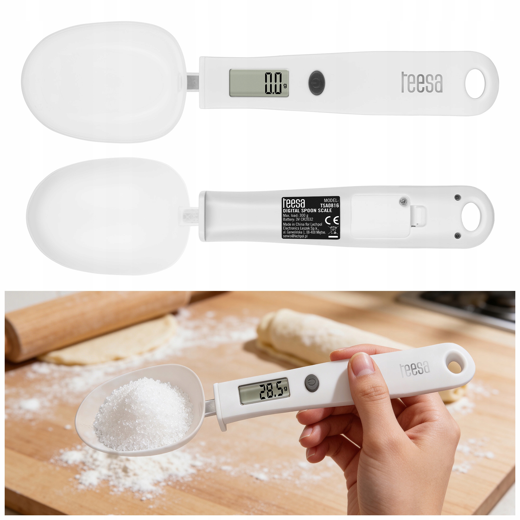 Łyżka z wagą kuchenną 0,3kg LCD Teesa