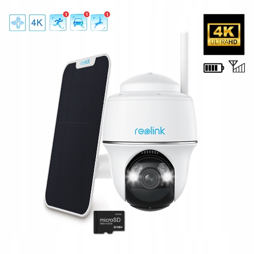 Kamera Gsm Reolink Go Pt Ultra 4K 8Mpx z własnym zasilaniem na kartę Sim