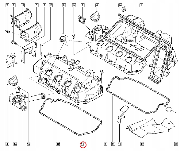 POKRYWA ZAWOROW 1 2 16V CLIO II THALIA TWINGO ORYG Car type Passenger cars Cargo vans