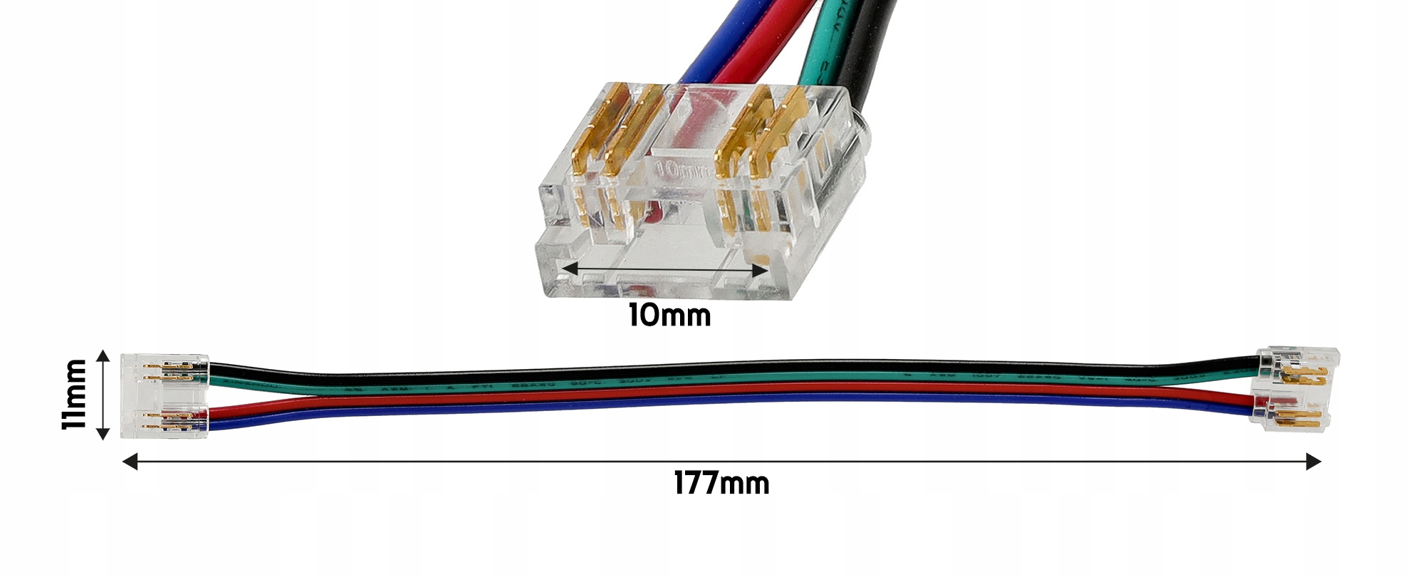 Złączka Szybkozłączka Do Taśmy RGB 4 PINY 10mm ZATRZASK Taśma - Taśma EAN (GTIN) 5905155308016