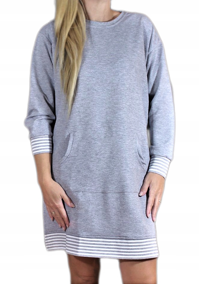

Bluza Tunika Nadruk Oversize Moda Damska Luźna
