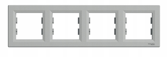 

Asfora Ramka poczwórna pozioma aluminium EPH580046