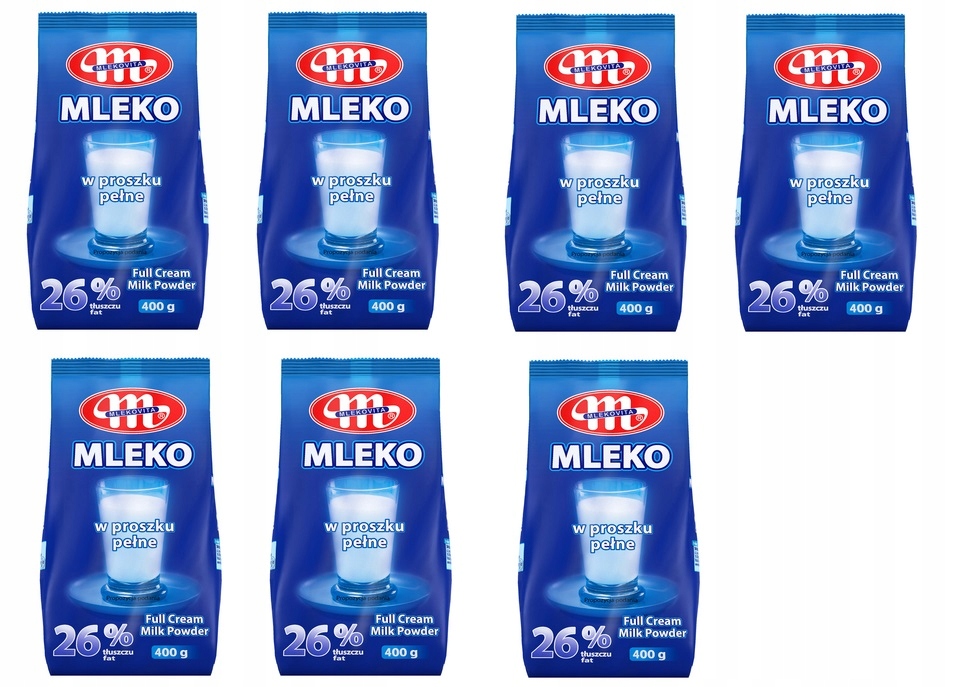 Levně 7 x 400 g Mlekovita sušené mléko plné 26% Karton