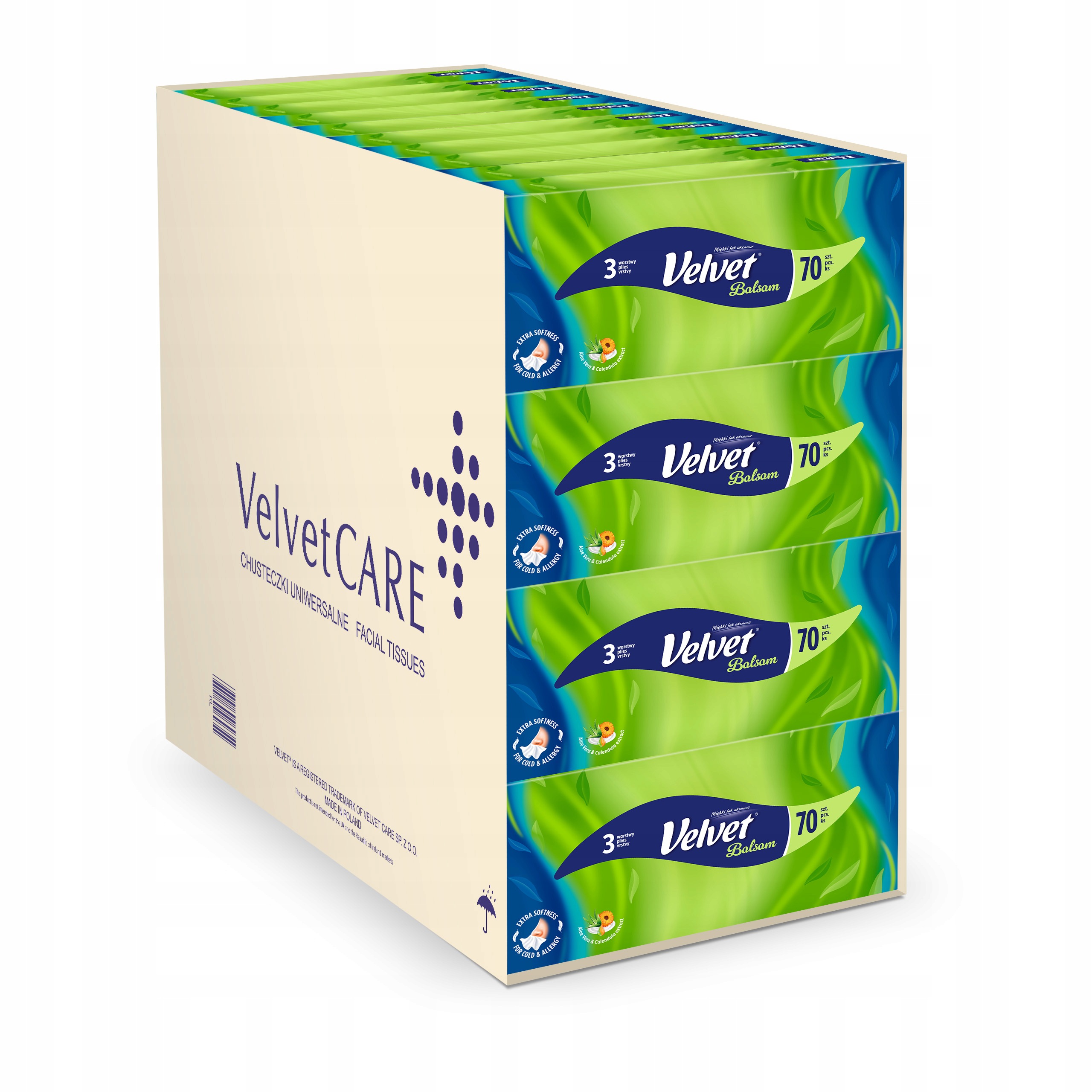 Velvet chusteczki Balsam 40 opak.