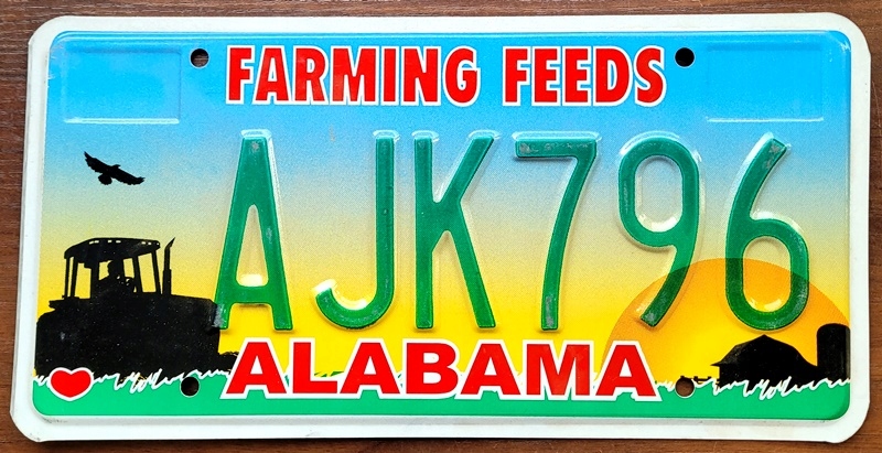 Alabama - tablica rejestracyjna z USA