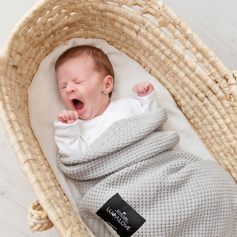 Bambusowy koc makaronik szara chmurka - LULLALOVE Kod producenta 3256227