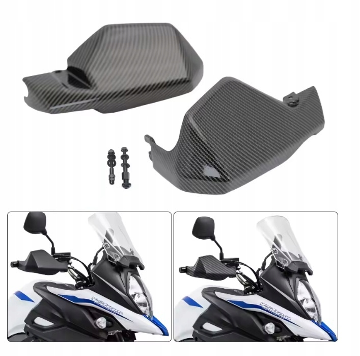 Handbary chrániče rukou handbar karbon komplet pár Suzuki DL 650 DL650 TopX