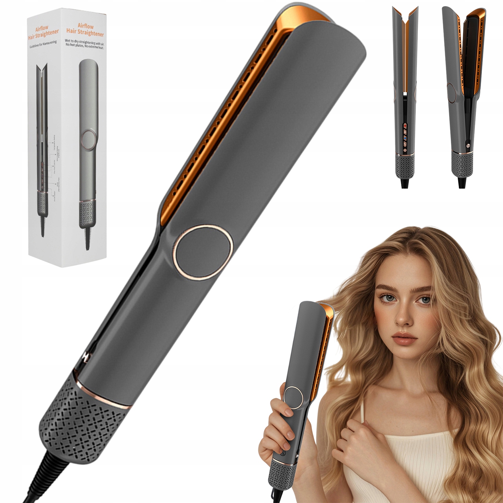 Vzduchový Airstyler 2V1 Pro Úpravu Mokrých A Suchých Vlasů S Ionizací