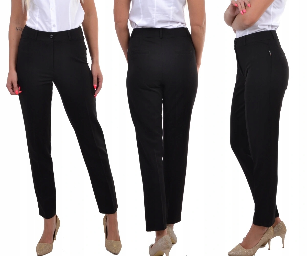 WYSZCZUPLAJĄCE WYSOKIE SPODNIE CZARNE roz.46 Płeć kobieta
