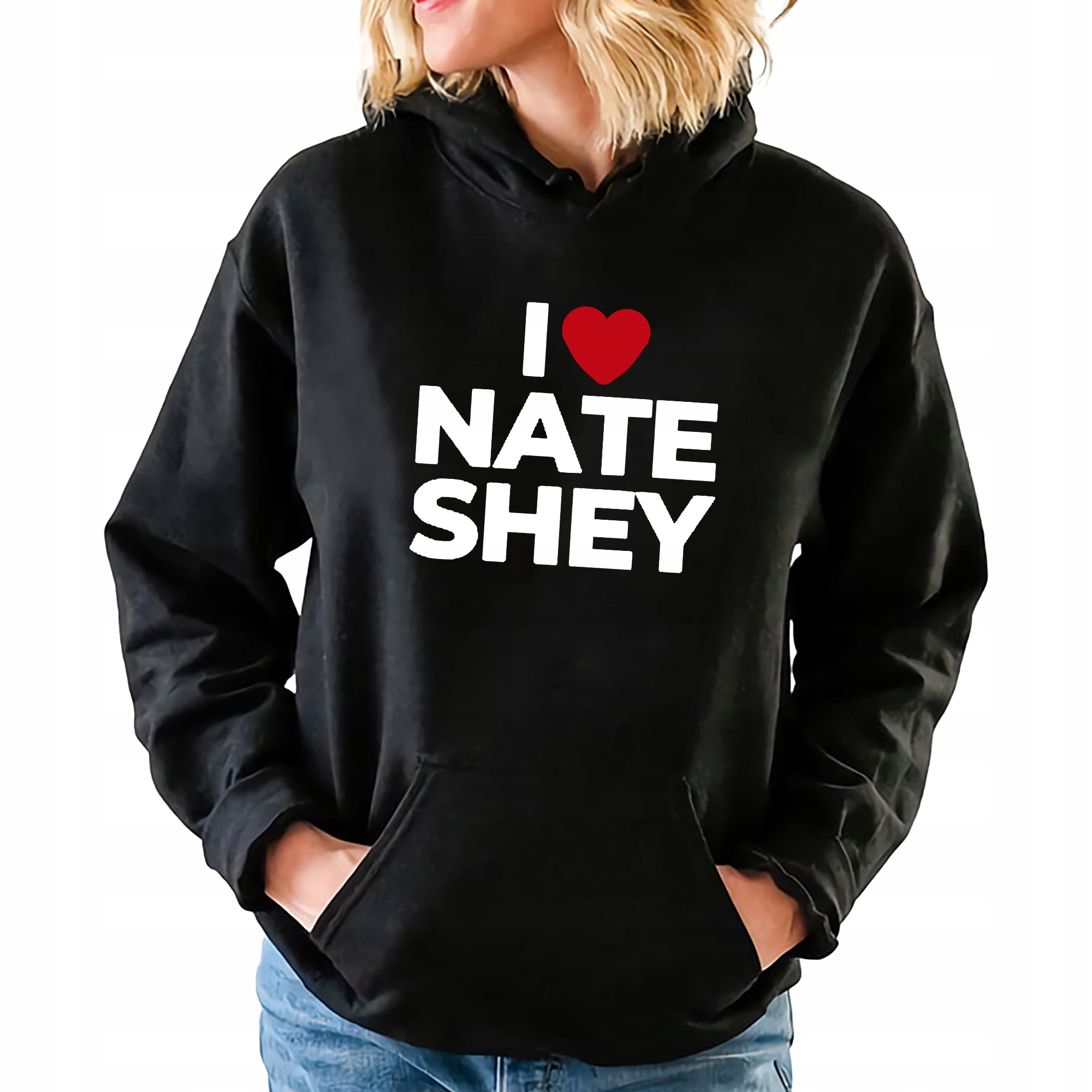 Mikina Černá S Kapucí I Love Nate Shey Trilogie Vzory M