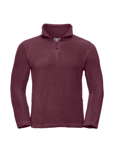 Pánský fleece s krátkým zipem Outdoor Russell Burgund Xs