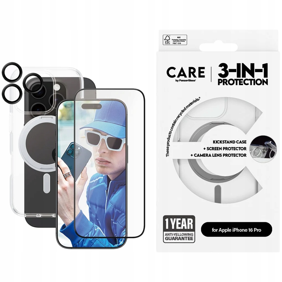 PANZERGLASS Feature 3-in-1 Ceramic Bundle iPhone 16 Pro — 2