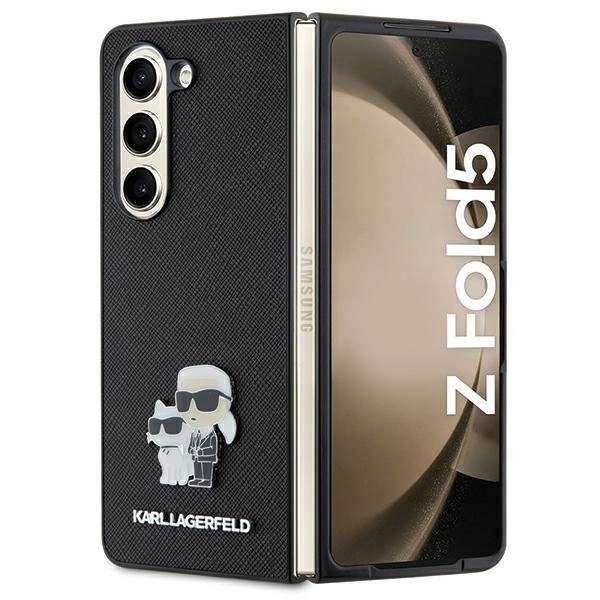 Pouzdro Karl Lagerfeld Saffiano Karl&Choupette Pin pro Samsung Galaxy Z Fold 5