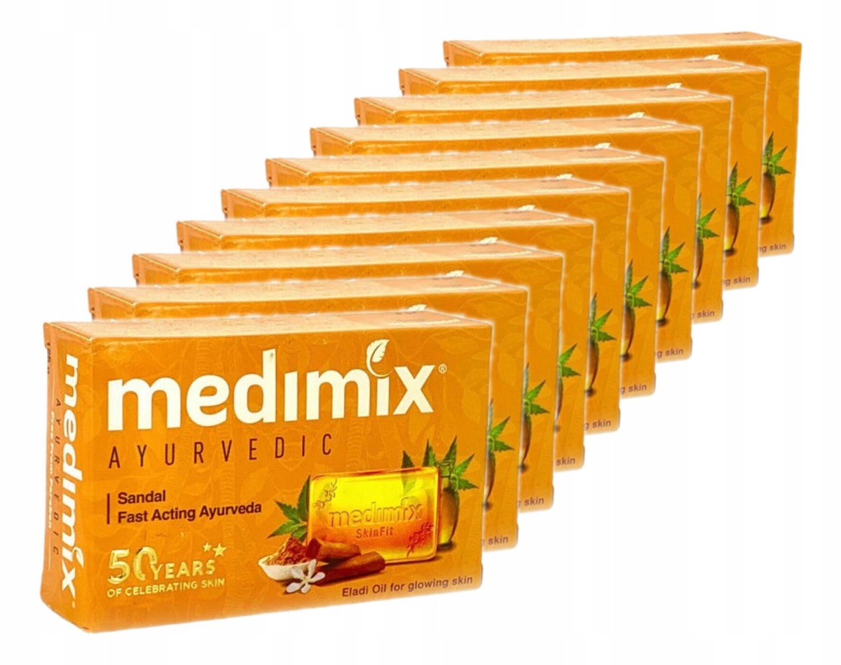 Medimix Mydło Sandałowe Ajurwedyjskie skóra z niedoskonałościami 10x125g