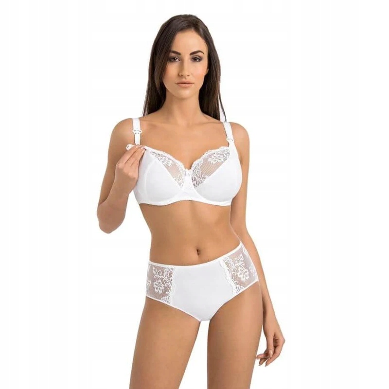 Dojčiaca podprsenka Model Anastasia Mama 219 White - Teyli