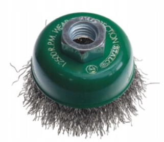 SZCZOTKA CZOŁOWA DRUT DRUCIANA STALCO 80mm