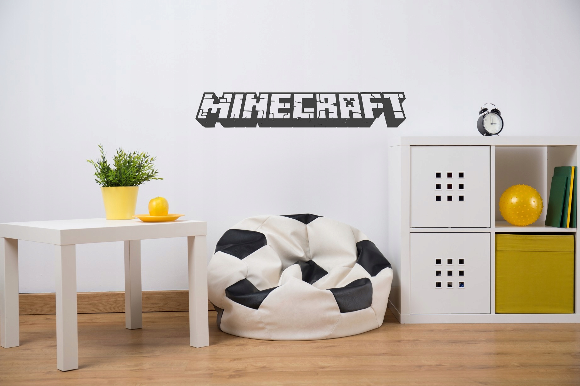 MINECRAFT NAKLEJKA Napis NA ścianę Naklejki L Długość 47 cm