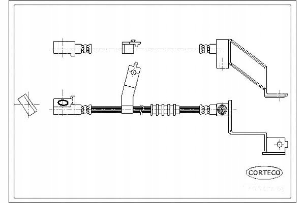 Corteco тормозной шланг CHRYSLER Voyager III 2.4